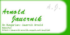 arnold jauernik business card